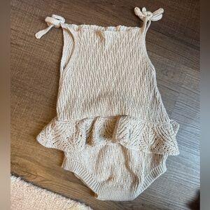 Charming Knit Ruffle Bodysuit for Kids